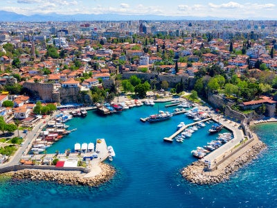 Antalya Harbor, Turkey, taken in April 2019\r\n' taken in hdr